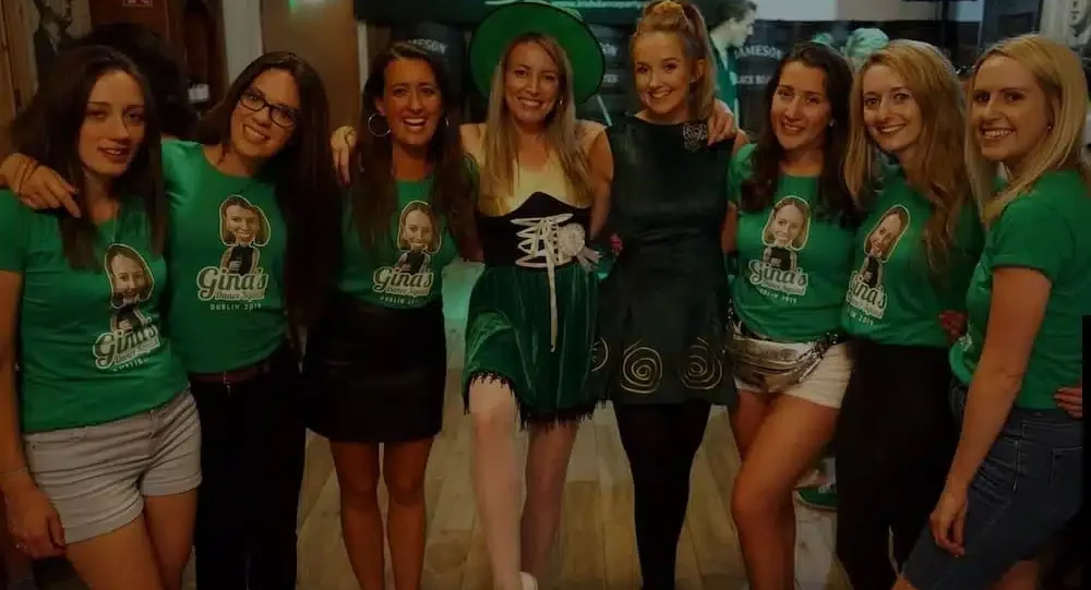 guest with the irish dance party dancers
